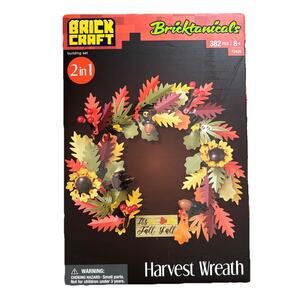 BRICKCRAFT 2 In 1 HARVEST WREATH Garland 382 Pcs Building Kit Bricktanicals NEW